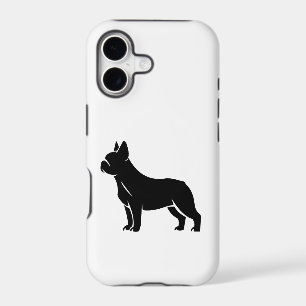 Minimalist Black French Bulldog Silhouette on iPhone 17 Case