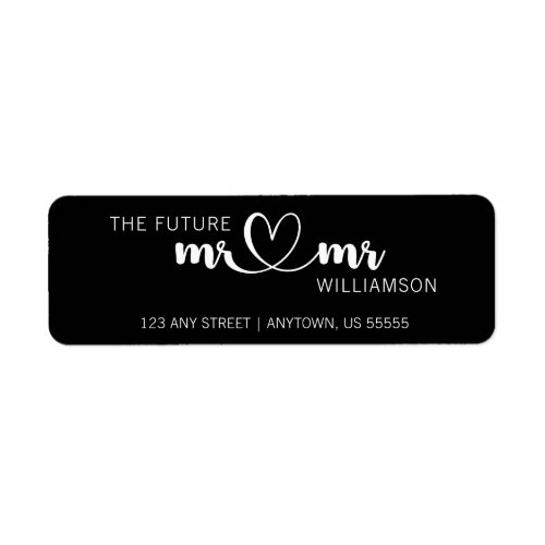 Minimalist Black Future MR and MR Return Address Label