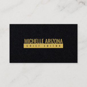 Minimalist Black & Gold Color Professional Modern  Business Card