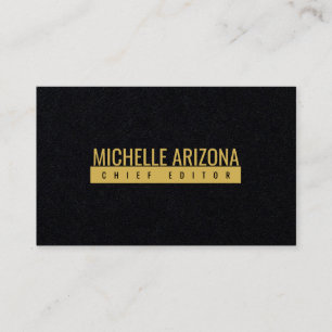 Minimalist Black & Gold Color Professional Modern Business Card