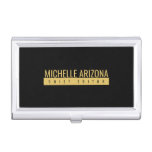 Minimalist Black &amp; Gold Color Professional Modern  Business Card Case