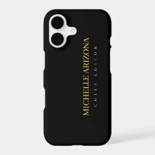 Minimalist Black Gold Color Professional Modern iPhone 17 Case