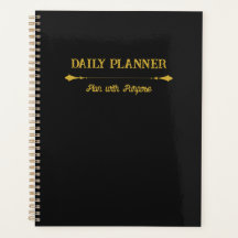 Minimalist Black Gold Planner