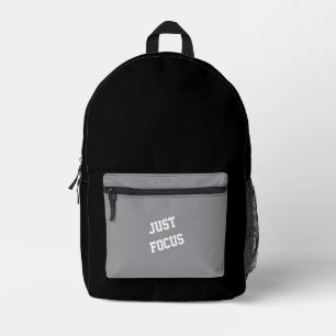 Minimalist Black Gray Backpack Design for kids 