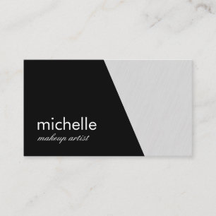 Minimalist Black Gray Geometric Business Card