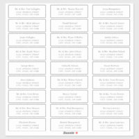Minimalist Black Guest Address Labels