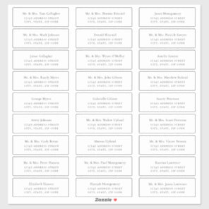 Minimalist Black Guest Address Labels