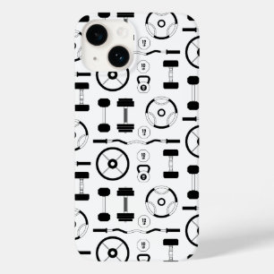 Minimalist Black Gym Equipment Case-Mate iPhone 14 Case