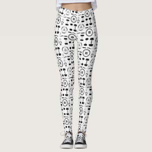 Minimalist Black Gym Equipment Leggings