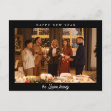 Minimalist Black Happy New Year Photo