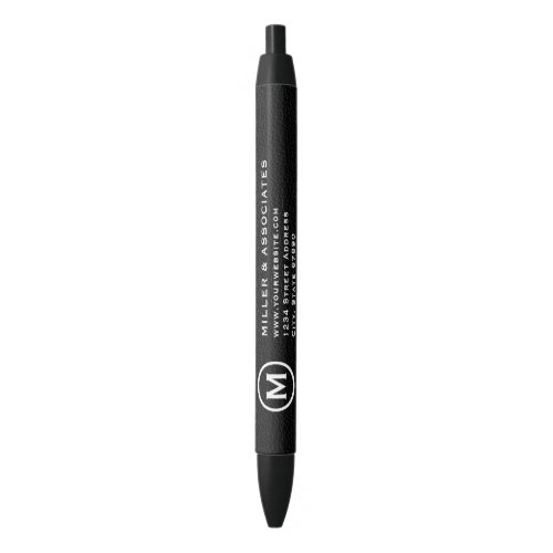 Minimalist Black Initial Logo Black Ink Pen