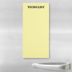 Minimalist black light yellow custom name text magnetic notepad