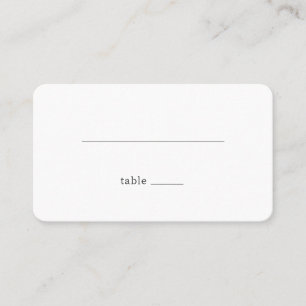 Minimalist Black Line Place Card