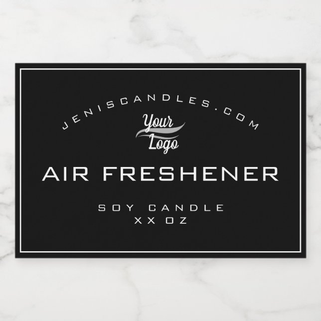 Minimalist Black Logo Template Simple Style Candle Food Label (Single Label)