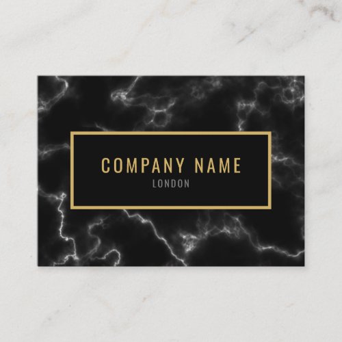 Minimalist Black Marble Business Card