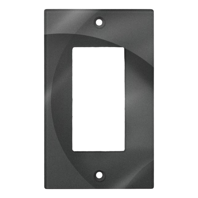 Minimalist Black Marble Light Switch Covers (Front)