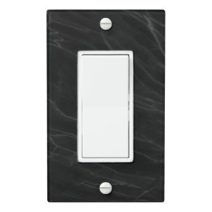 Minimalist Black Marble Light Switch Covers