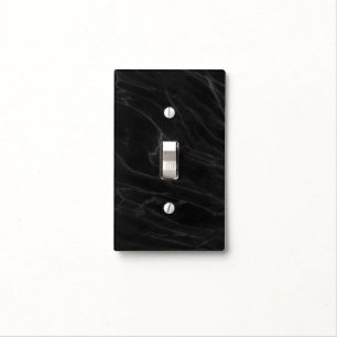 Minimalist Black Marble Light Switch Covers