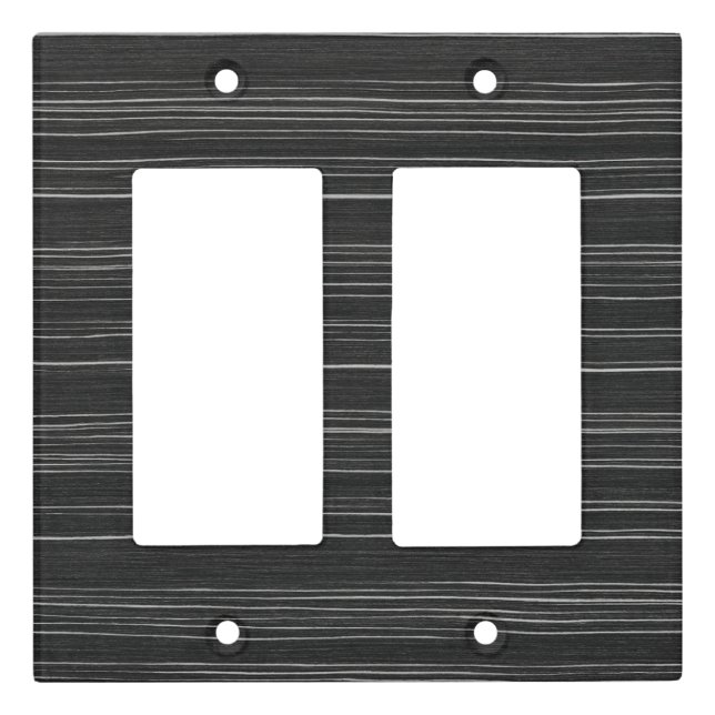Minimalist Black Marble Light Switch Covers (Front)