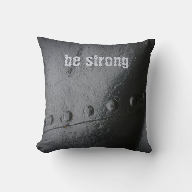 Minimalist black metal  throw pillow (Front)