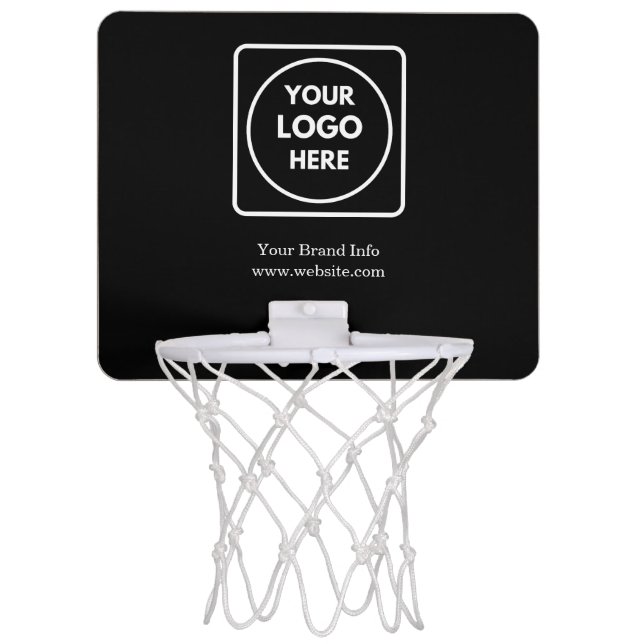 Minimalist Black Mini Basketball Hoop | Custom  (Front)