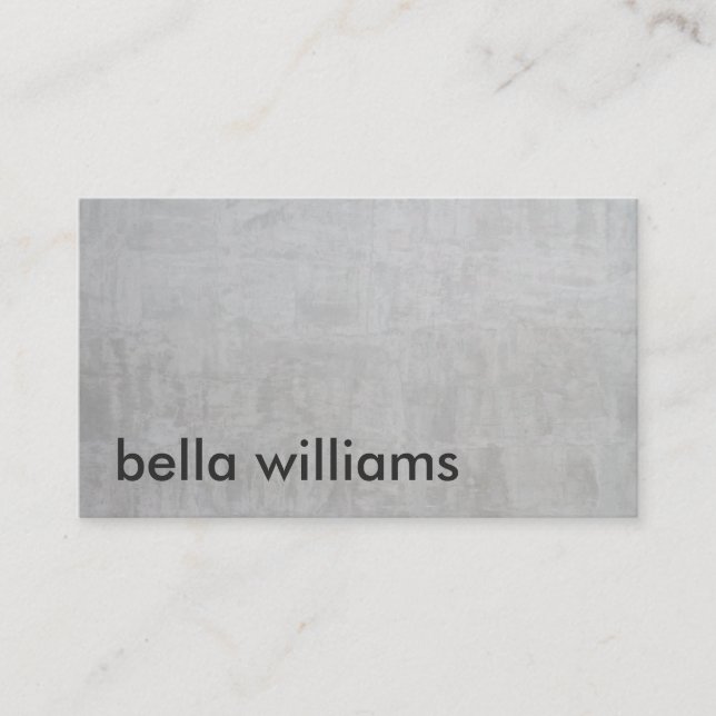 Minimalist black modern gray cement professional business card (Front)
