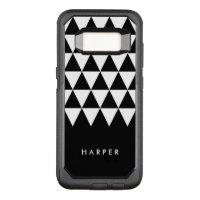 Minimalist Black Name White Triangle OtterBox Commuter Samsung Galaxy S8 Case