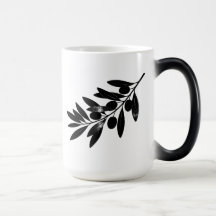 Minimalist Black Olive Branch Coffee Mug