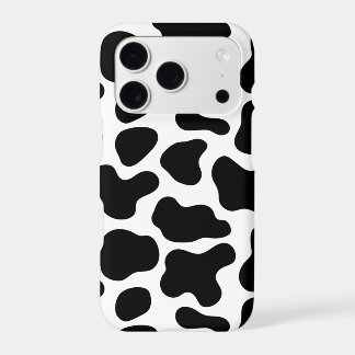 Minimalist Black-on-Black Cow Print Pattern Case
