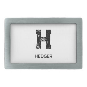 MINIMALIST BLACK ONE LETTER MONOGRAM NAME WHITE BELT BUCKLE