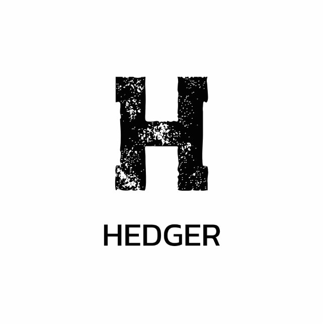 MINIMALIST BLACK ONE LETTER MONOGRAM NAME WHITE CUTOUT (Front)
