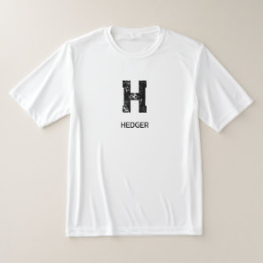 MINIMALIST BLACK ONE LETTER MONOGRAM NAME WHITE T-Shirt