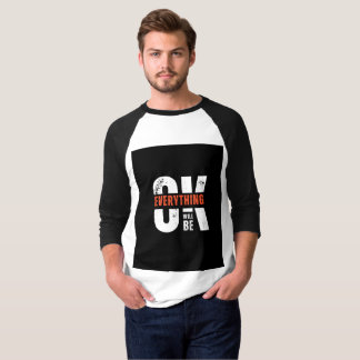 Minimalist Black & Orange Typography T-Shirt