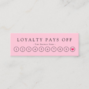 Minimalist Black Pink Loyalty Punch