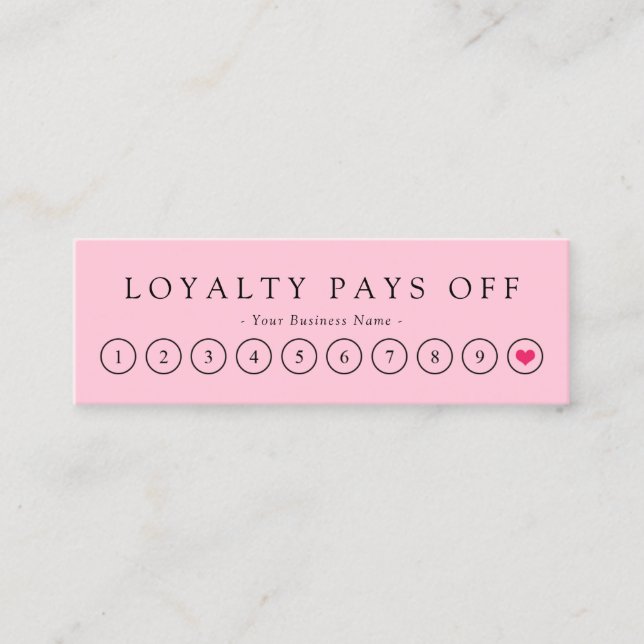 Minimalist Black Pink Loyalty Punch (Front)