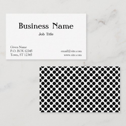 Black Polka Dots Business Card