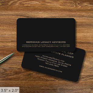 Minimalist Black Professional Business Card