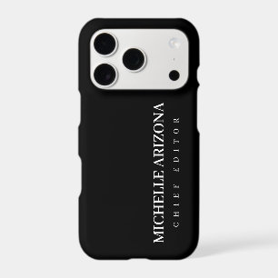 Minimalist Black Professional Modern iPhone 17 Pro Case