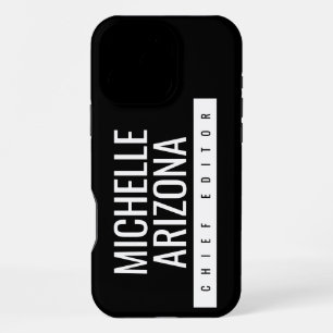 Minimalist Black Professional Modern iPhone 16 Pro Max Case