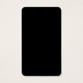 Minimalist Black Professional Modern Profile Card (Back)