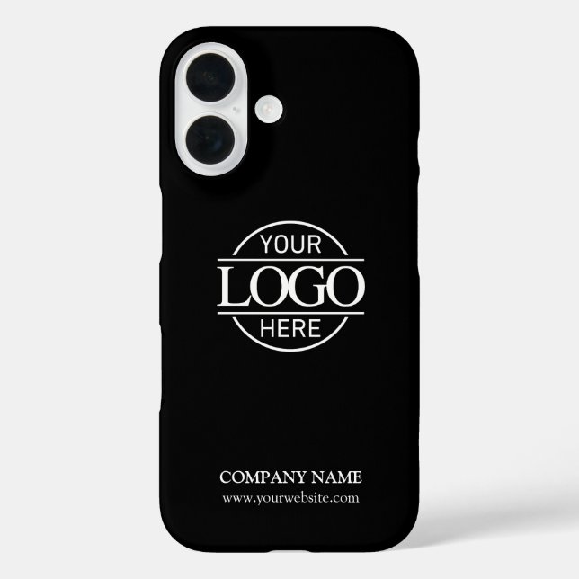 Minimalist Black Promotional Company Business Logo Case-Mate iPhone Case (Back)