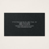 Minimalist Black Red Modern Profile Card (Back)
