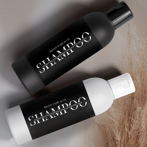 Minimalist Black Shampoo Shower Gel Product Label
