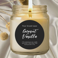 Minimalist black simple packaging candle label