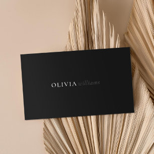 Minimalist Black Simple Professional Business Card
