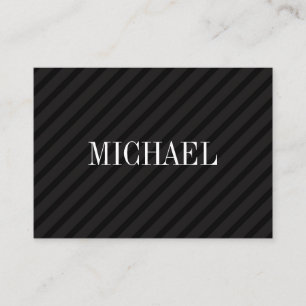 Minimalist Black Stripes with Serif Font Business Card