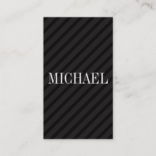 Minimalist Black Stripes with Serif Font Business Card