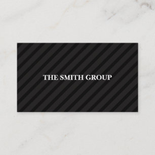Minimalist Black Stripes with Serif Font Business Card