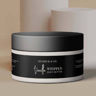 Minimalist Black Sugar Scrub Lotion 4 OZ Jar Label