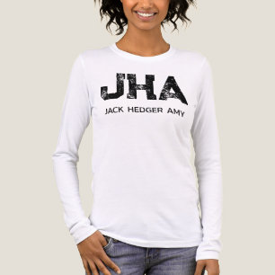 MINIMALIST BLACK THREE LETTER MONOGRAM NAME WHITE Tri-Blend SHIRT